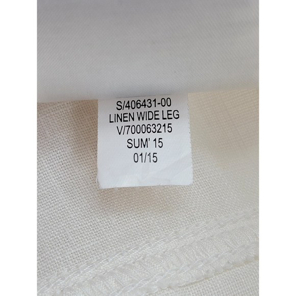 Banana Republic Off‎ White Linen Flat Front Straight Leg - Picture 14 of 16